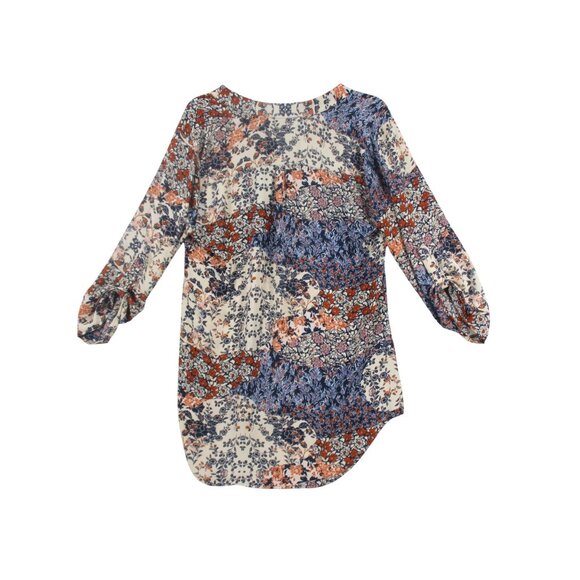 Liberty Love Womens Floral Patchwork Blouse L 3/4 Sleeve Lightweight Top - Picture 7 of 8